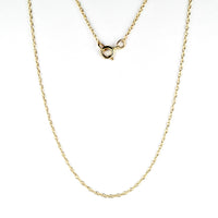 10K Yellow Gold 18" Light Rope Chain Necklace