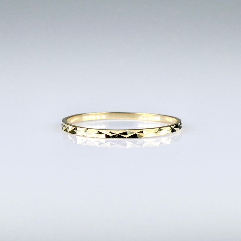 10K Yellow Gold 1.1mm Midi or Pinky Band Ring