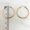 10K Rose Gold 1.2” Polished Hoop Earrings