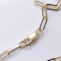 10K Yellow Gold 18" Paper Clip Chain with Lobster Clasp