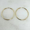 10K Yellow Gold 25mm Diamond Cut Hoop Earrings