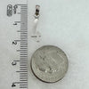 10K White Gold Number 4 Block Pendant