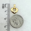 14K Yellow Gold 15mm CZ Puffed Heart Pendant