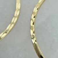 10K Yellow Gold 25mm Diamond Cut Hoop Earrings