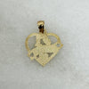 10K Yellow Gold #1 Wife Pendant Heart Pendant