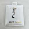 10K White Gold Number 2 Block Pendant