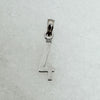 10K White Gold Number 4 Block Pendant