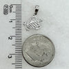 10K White Gold 5/8" Textured Turtle Pendant