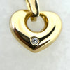 14K Yellow Gold 15mm CZ Puffed Heart Pendant