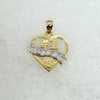 10K Yellow Gold #1 Wife Pendant Heart Pendant