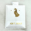 10K Yellow Gold Praying Hands Religious Pendant