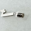 10K White Gold Number 4 Block Pendant