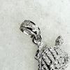 10K White Gold 5/8" Textured Turtle Pendant