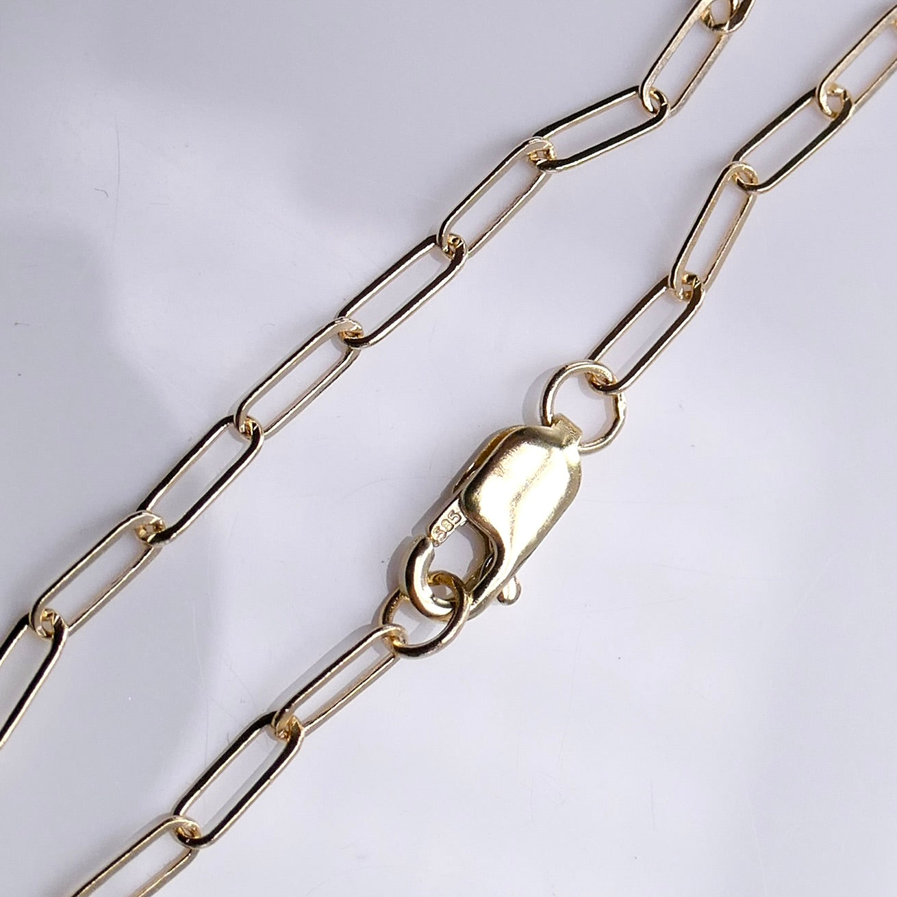 14K Yellow Gold 18" Paper Clip Chain