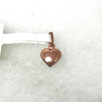 14K Gold 11mm Small Puffed Heart Charm