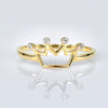 14K Yellow Gold Cubic Zirconia Crown Ring