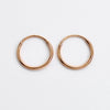 14k Rose Gold 12mm Polished Endless Hoop Earrings