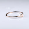 14K Rose Gold Open Heart Cut Out Ring
