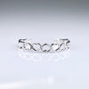 14K White Gold Open Hearts Adjustable Toe Ring