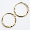 14K Yellow Gold 14mm Endless Hoop Earrings