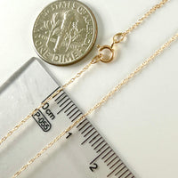 14K Yellow Gold 20" Light Rope Chain Necklace
