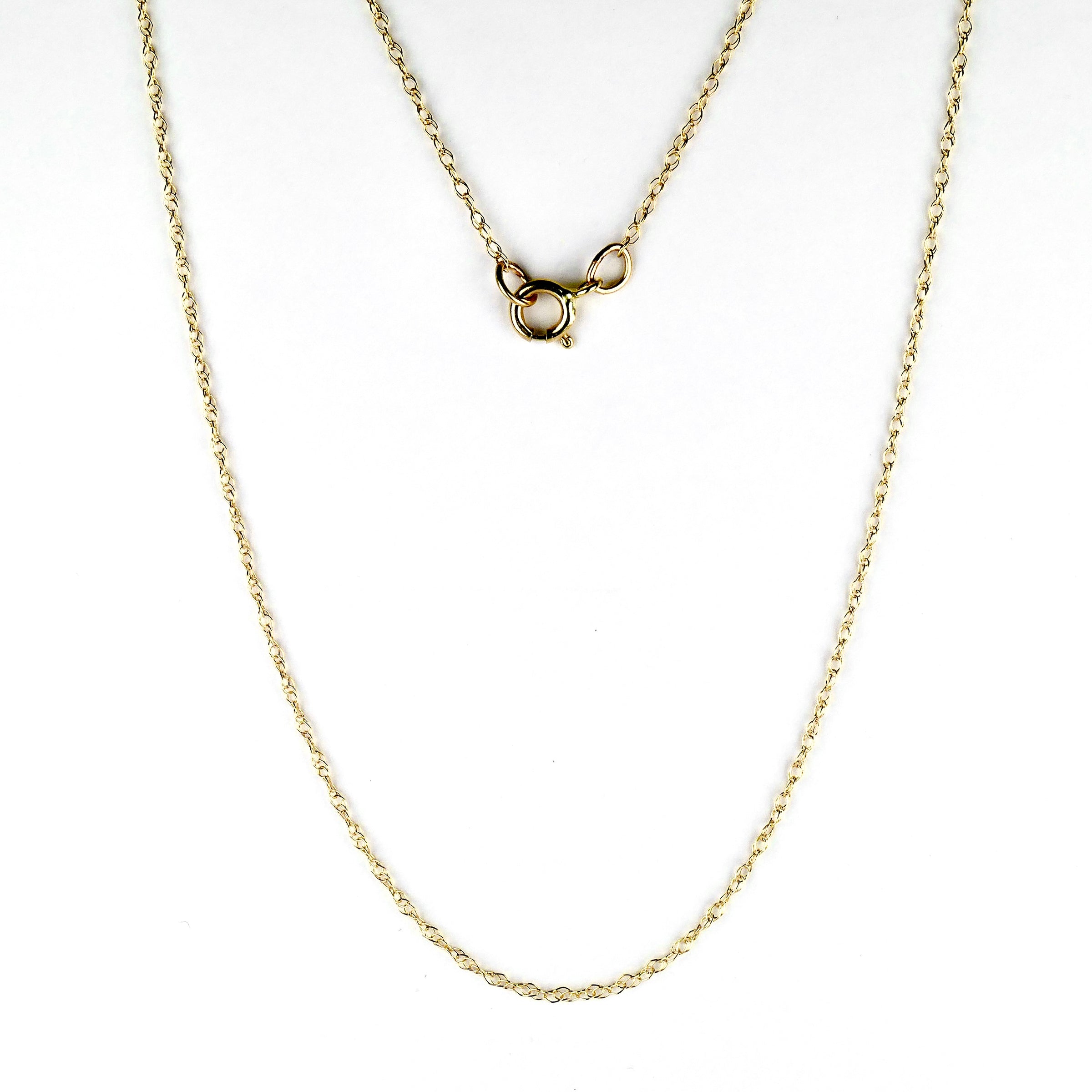 14K Yellow Gold 16” Light Rope Chain Necklace
