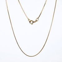 10K Yellow Gold 20" Box Link Chain Necklace