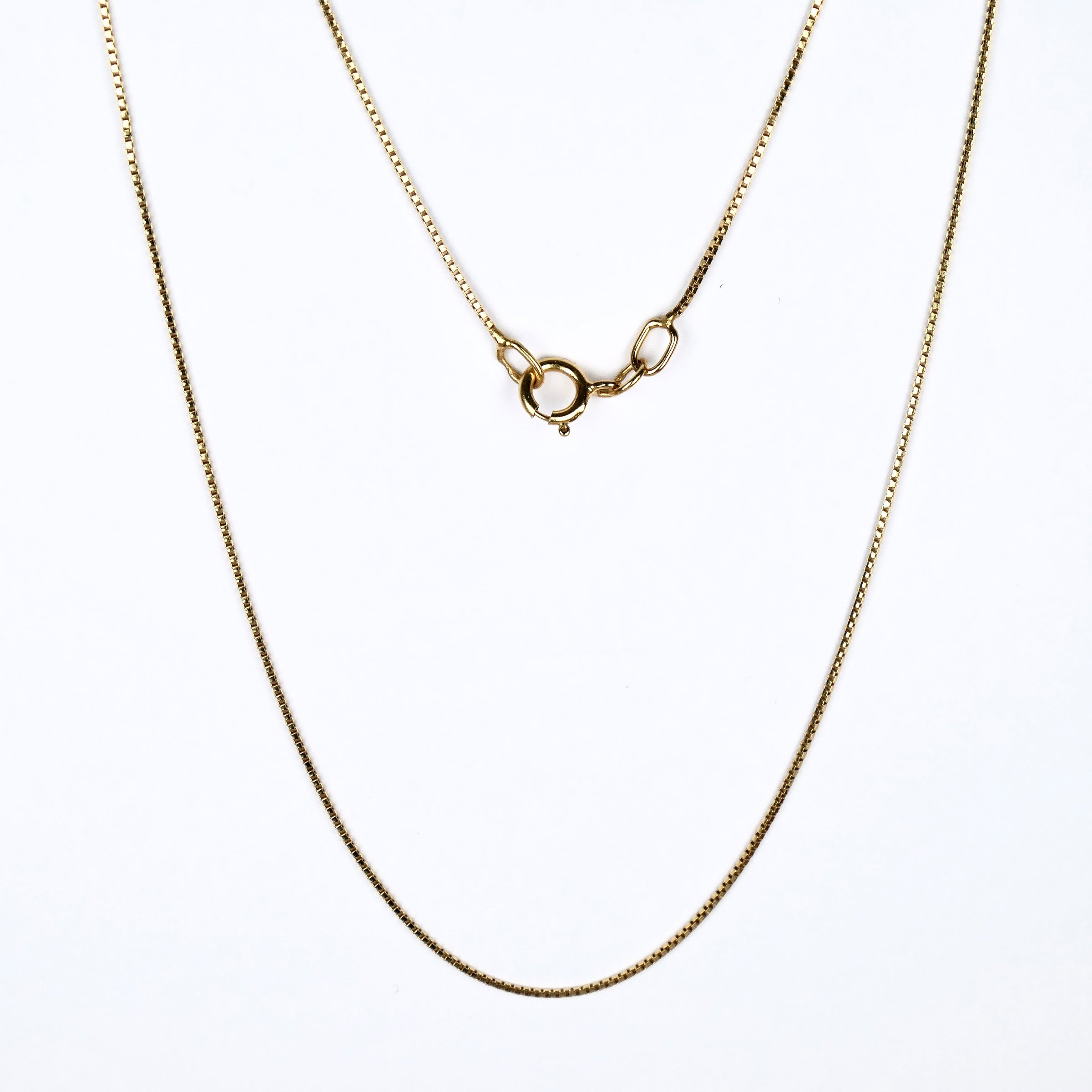 10K Yellow Gold 16" Box Link Chain Necklace
