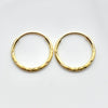 14K Yellow Gold 14mm Diamond Cut Hoop Earrings