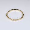 14K Yellow Gold Polished Rope Stackable Band