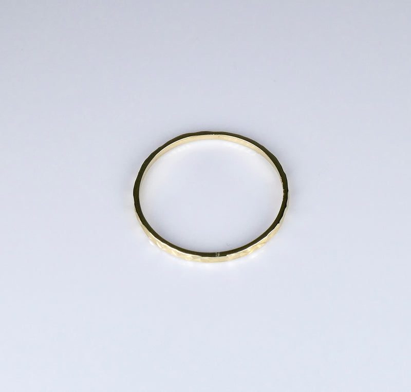 14K Yellow Gold 1.1mm Geometric Midi or Children's Band Ring