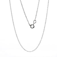 10K White Gold 20" Light Rope Chain Necklace