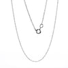 14K White Gold 16" Light Rope Chain Necklace