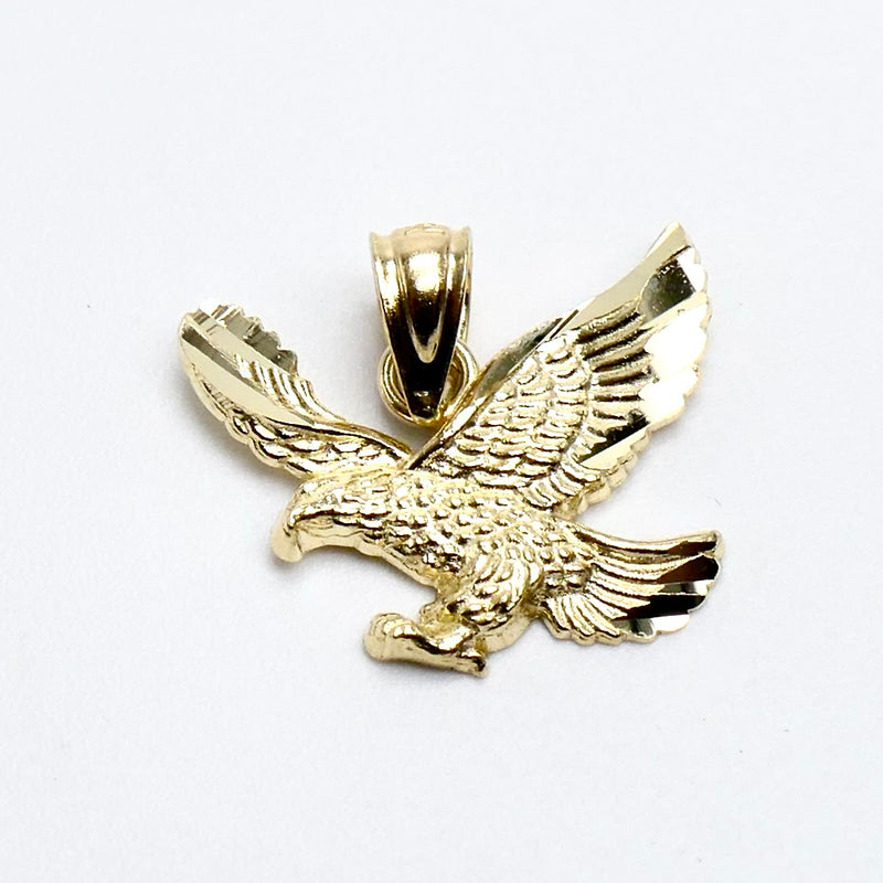 10K Yellow Gold 5/8" Eagle Pendant