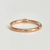 14K Rose Gold 2mm Plain Stackable Band Ring