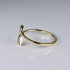 14K Yellow Gold Double Heart Bypass Ring