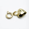 14K Yellow Gold Polished Heart Charm with Spring Clasp