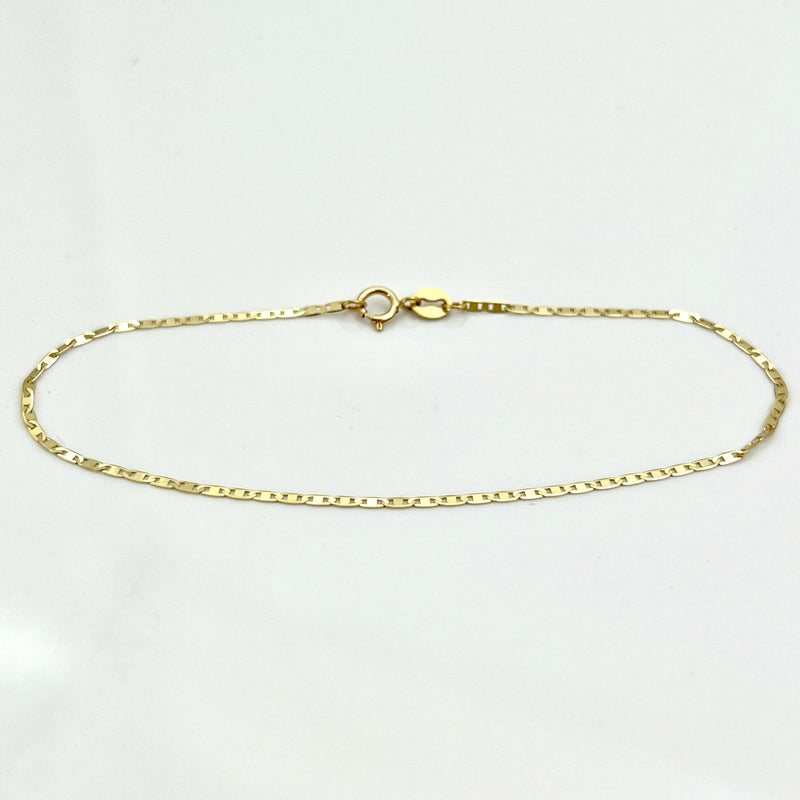 10K Yellow Gold 7” Mariner Link Chain Bracelet