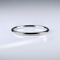 14K White Gold 1.5mm Plain Stackable Wedding Band