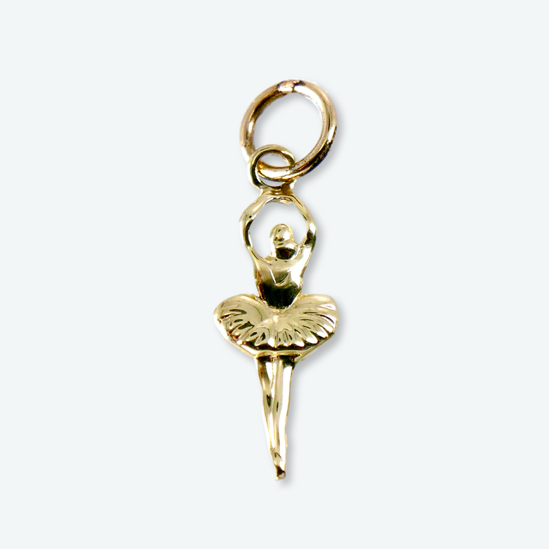 10K Yellow Gold 7/8” Ballerina Pendant
