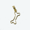 10K Yellow Gold 3/4" Dog Bone Pendant