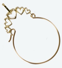 14K Yellow Gold Heart Charm Holder Pendant