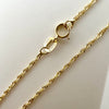 10K Yellow Gold 16” Singapore Twisted Link Chain Necklace