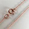 10K Rose Gold 16" Light Rope Chain Necklace