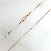 10K Rose Gold 18" Box Chain Necklace