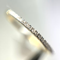 10K Yellow Gold .10ct Diamond Stackable Anniversary Band Pinky Ring