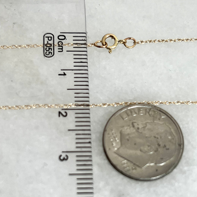 14K Yellow Gold 16mm Diamond Cut Puffed Heart Charm w/ 10K Chain