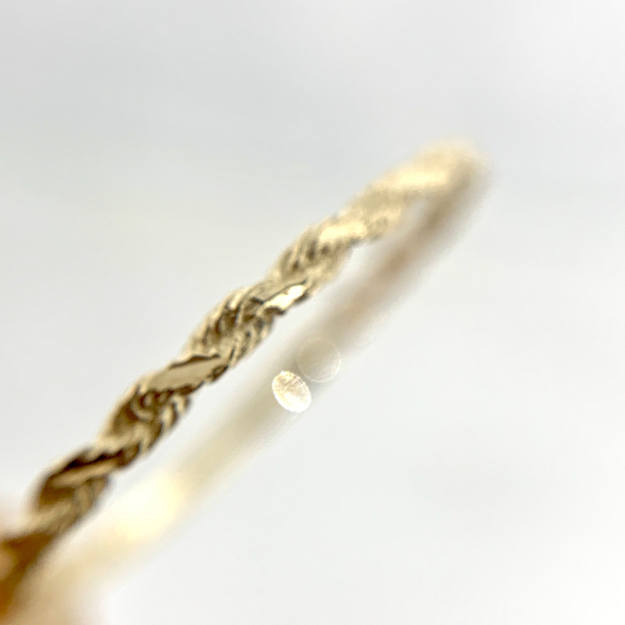 14K Yellow Gold Rope Stackable Band