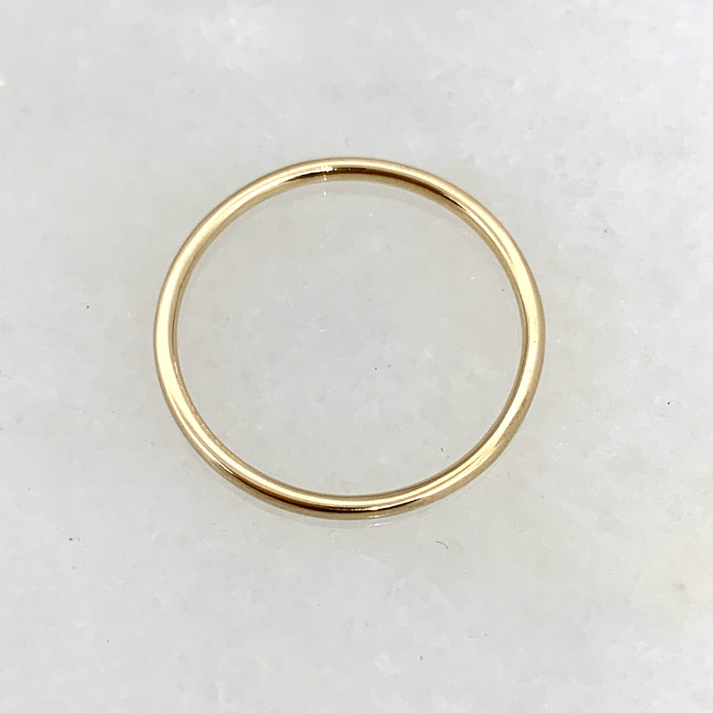 14K Yellow Gold 1.5mm Plain Stackable Wedding Band