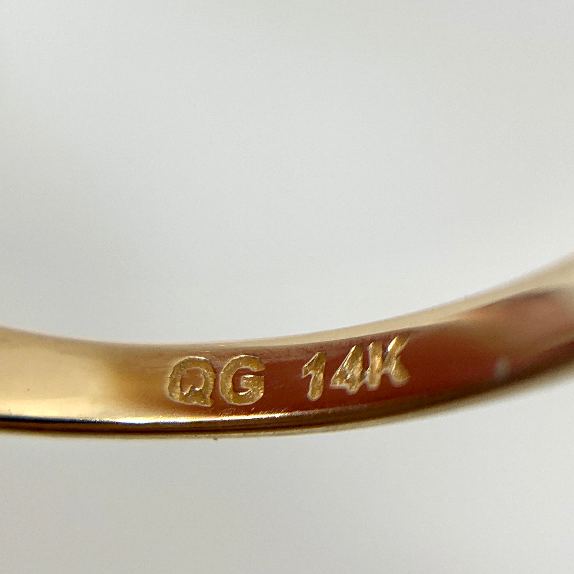 14K Yellow Gold Open Hearts Band Ring